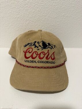 Coors Khaki Corduroy Snap Back Hat